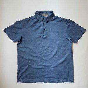 Canali stripe patterned short-sleeved polo